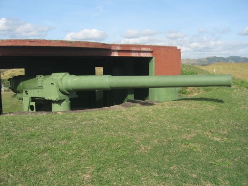 WW II cannon guarding Fiji pass