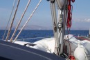 Sailing from Naousa to Poros