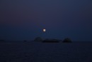 The moon from our anchorage on Folegandros Island