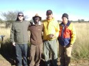 Thomas, Reinhardt, Derek and Fred on their first game drive 