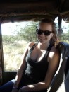 Lauren on the game drive