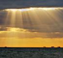 Sailing south from Key Biscayne: Sunrise overlooking Stiltsville