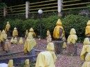 Yellow covered tomb stones
