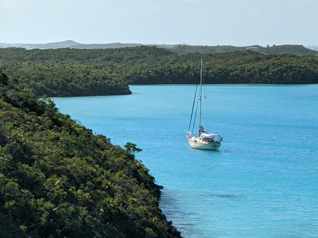 Anchored in the Pond, Normans Cay