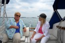 Peaches and Trish Dunn on Lake Erie