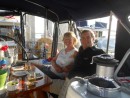 Beth and Jim, fresh from their trip to Cuba on their sailing vessel, Mad Cap