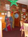 Marinas Restaurant, great Southern Fried Chicken and decorations