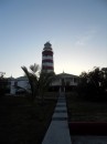 The lighthouse at dusk
