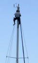 Ken at the top of the mast