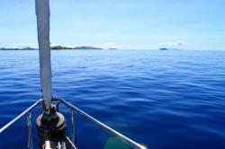 Calm seas on passage to Mana Island