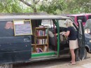 Open air library in La Cruz