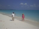 The captain and first mate on Treasure Cay Beach