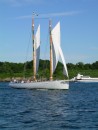 NewportSchooner: Another charter schooner - this time sailing into Newport