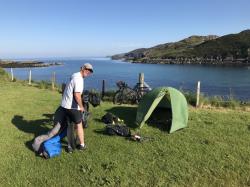 Scourie: In a very small tent!
