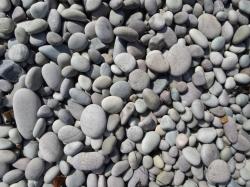 Pebbles: Wonderfully smooth,  getting bigger as you climb the beach