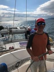 Wind, sun and shorts: Fantastic sailing, 20kts and warm too!