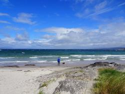 Gigha beach: At northern tip of Gigha, on a blustery day