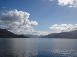 Sound of Sleat. Looking across to entrance to Loch Hourn on the mainland.
