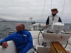 Pete on the helm: Sailing to Kinsale from Crosshaven
