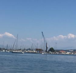 Preveza Harbour: The starting point of the 2 week sailing holiday.  The large harbour outside Cleopatra Marina. 