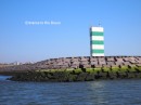 The starboard marker on the South Mole coming into Porto.  The port marker was the same shape on the North Mole (Molhe)