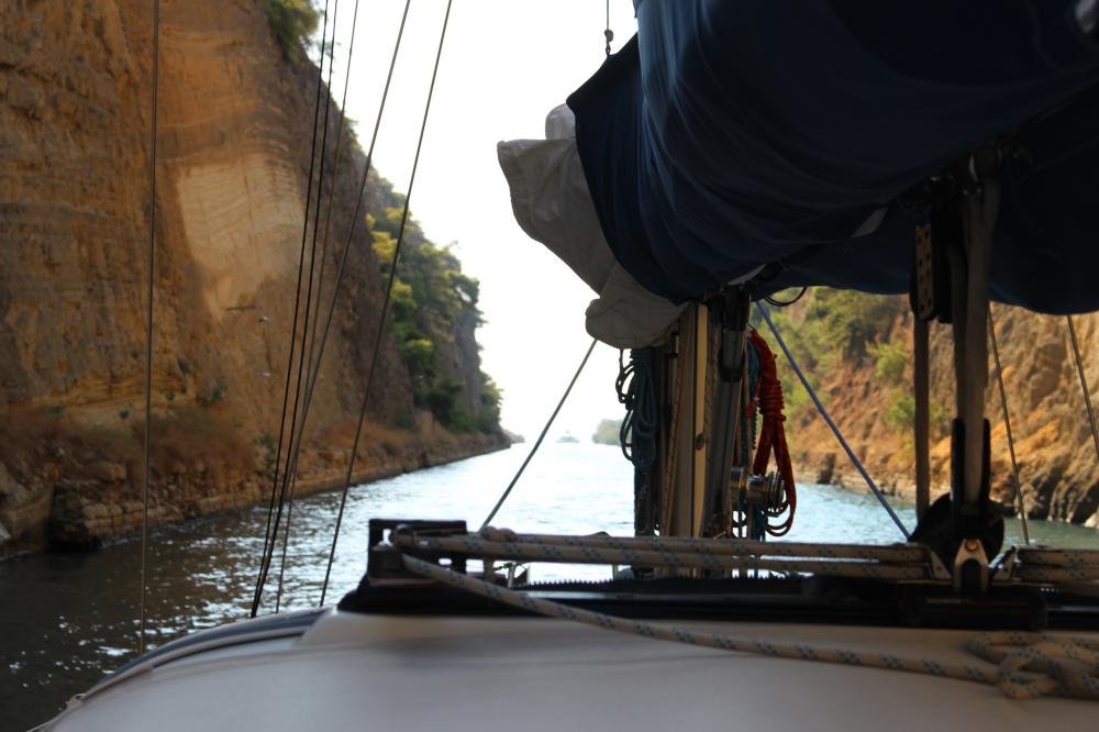 Njord in the Corinth Canal