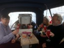Pre-Christmas drinks on board Njord.  Vic