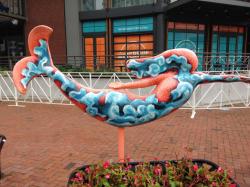 Mermaids in Norfolk: You see these all around the city.  It was a fundraising project for the city a few years back.