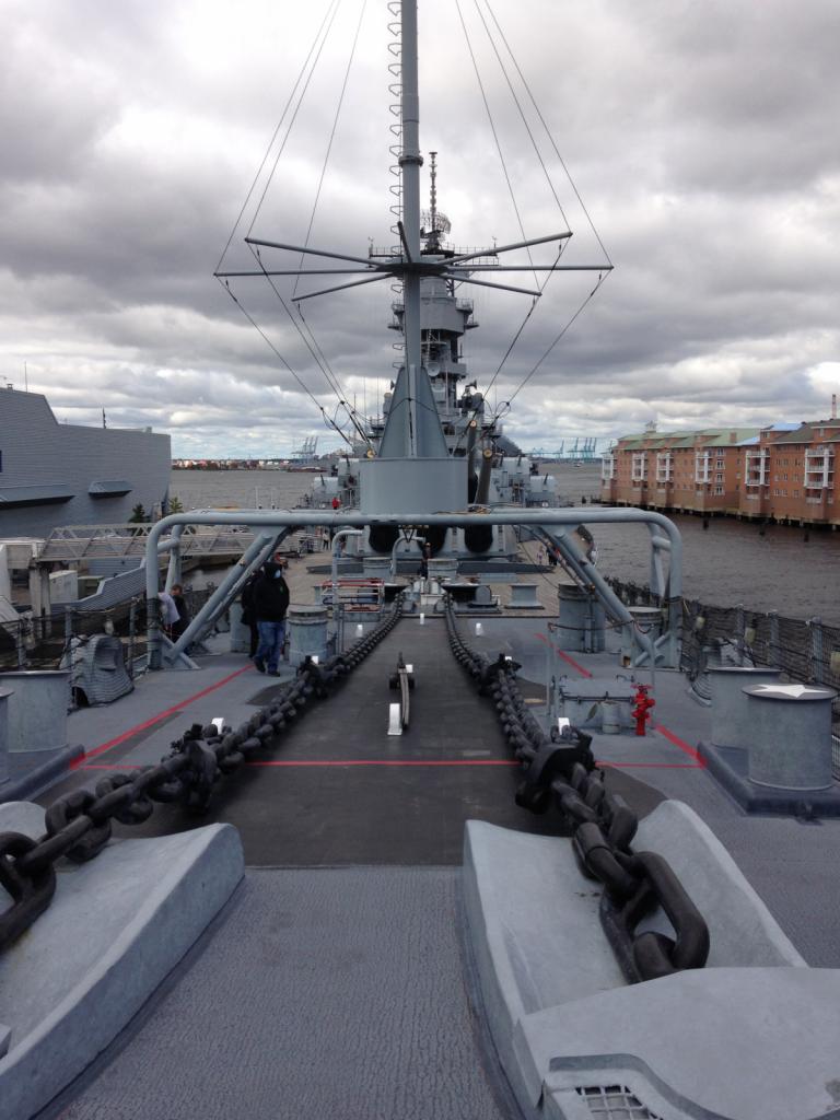 Battleship Missouri: Looking from the bow back
