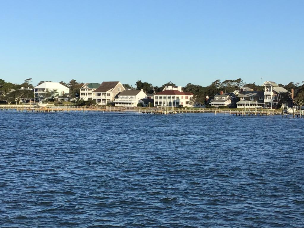 Homes along the waterway
