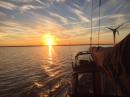 Oct 31: Beautiful sky!: just setting our anchor in time, by sunset!