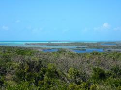 View from Ragged Island toward Hog Cay
