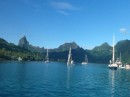 Anchored on the Island of Moorea
