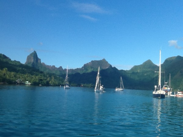 Anchored on the Island of Moorea