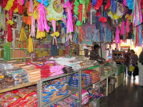 Inside pinata tienda (store). 