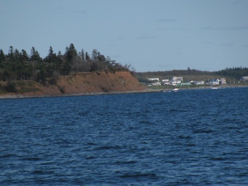 Coming around the point you can see Eastern Passage in the distance