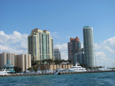 The Miami coastline