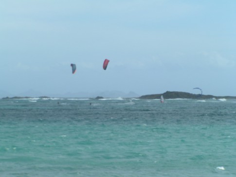 Kite Surfers on the French side of St. Martin