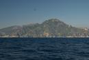 Approaching the Amalfi coast. 