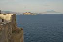 View from the castle of Procida across the Bay of Naples to Vesuvius. Inactive. 