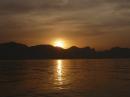 Sunset at anchor, Sardinia. 
