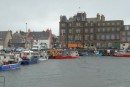 The famous Kirkwall hotel at the fishing boat harbour.