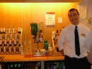 The barman on the ferry. The bar opened at 7 am and the whisky was only slightly more expensive than the coffee. 