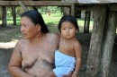 Wounan mother and child in indigenous village Puerto Lara
