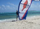 Jim helping a kite surfer get started while @ the Cays