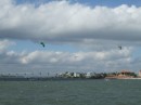 Entering St Augustine on a blown up day as kite surfers enjoy the winds 101911