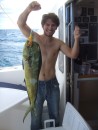 Eric lands an impressive bull dolphin between Palm Beach and Ft. Lauderdale 102211