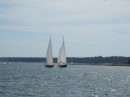 Dueling vessels, Bar Harbor 082311