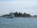 Large Lobster boat and Lighthouse 082211