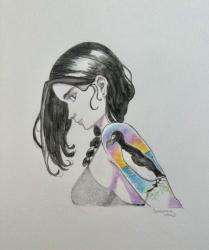 The lady with a Great Auk tattoo: one more way to celebrate the Great Auk!